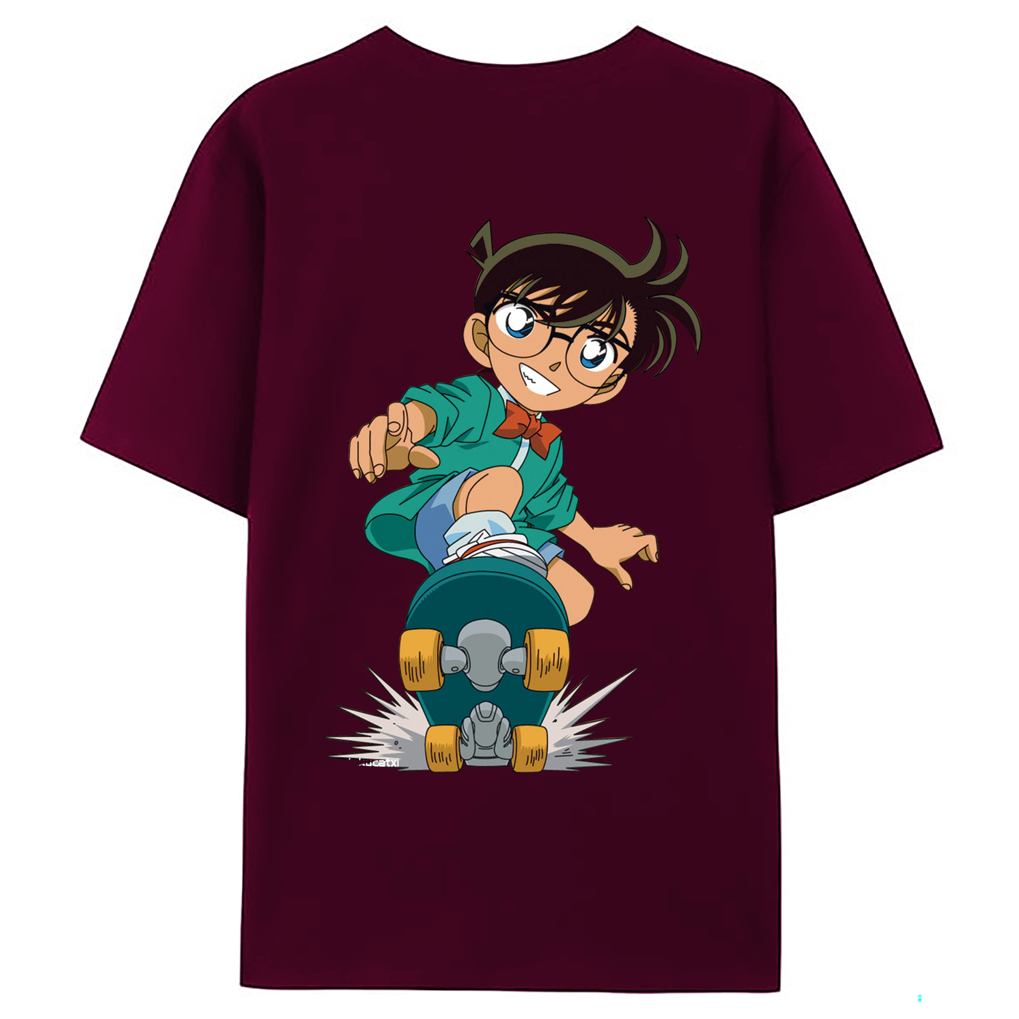（画像用） 名探偵コナン 江戸川 コナン Detective Conan Conan Edogawa レディース半袖Tシャツ(バックプリント)